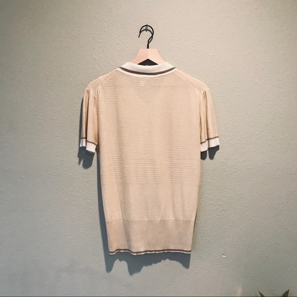 SAKS FIFTH AVENUE Cream Blouse - Picture 2 of 6